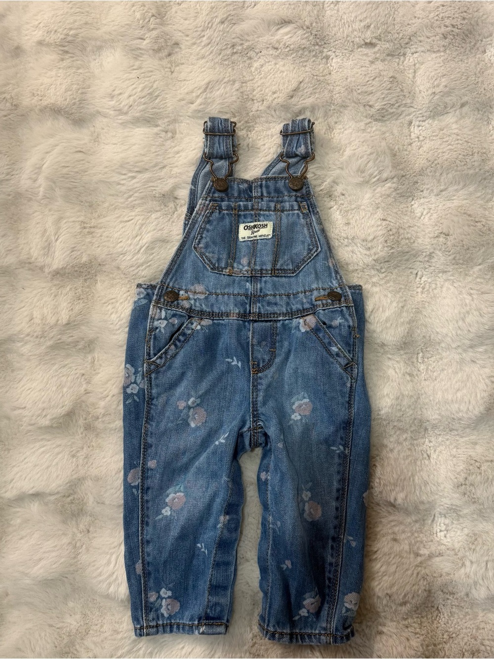 Oshkosh B’Gosh Denim Floral Overalls